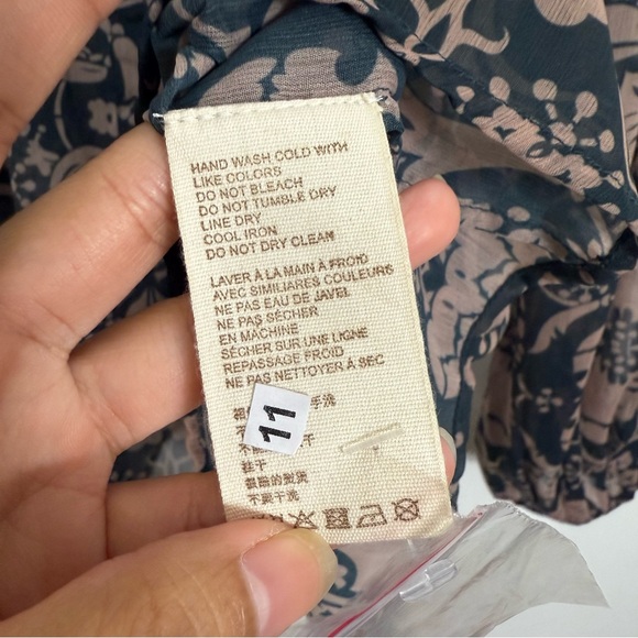 Anthropologie Let Me Be Sheer Henley Shirt NWT size extra small - Picture 6 of 8